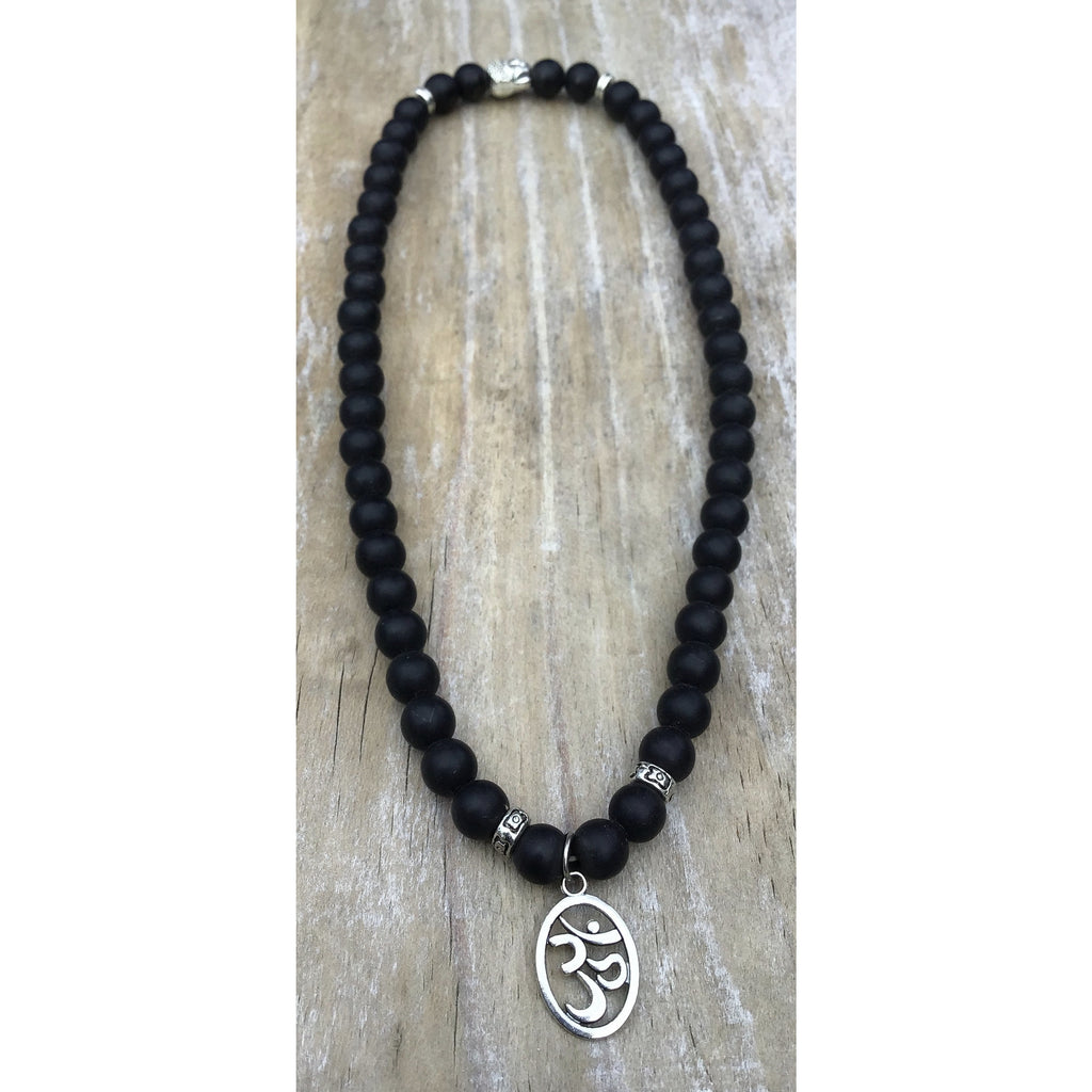 Onyx Om 8mm necklace/bracelet - OCTOPUS Bohemian Shop 