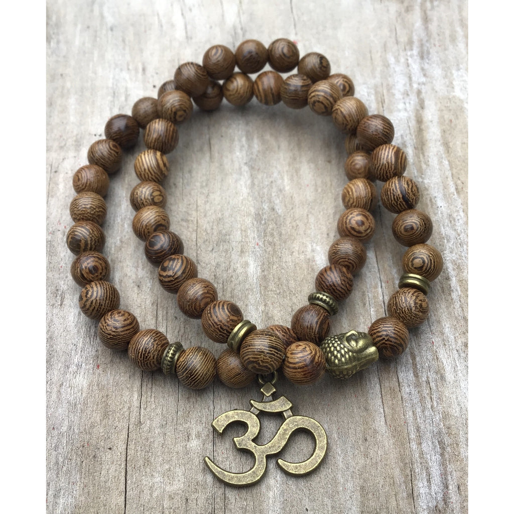 Wood Buddha 8mm necklace/bracelet - OCTOPUS Bohemian Shop 