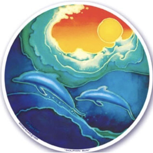 Dolphin Sun , window stickers S-8 - OCTOPUS Bohemian Shop 