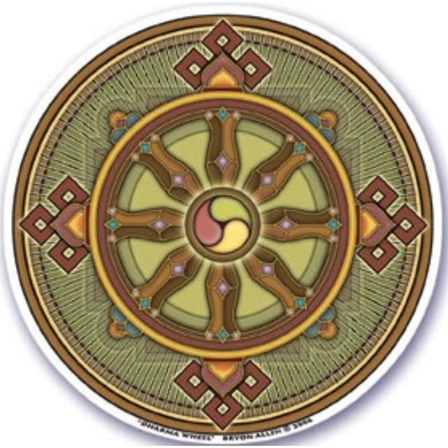 Dharma Wheel , window stickers S-40 - OCTOPUS Bohemian Shop 