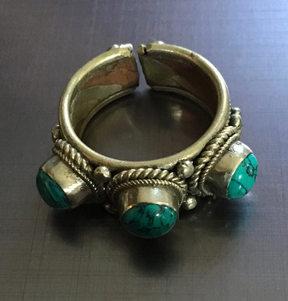 Ring copper with turquoise - OCTOPUS Bohemian Shop 