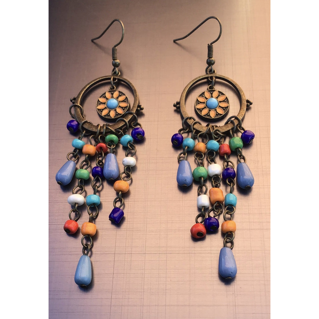 Earrings beads colourful - OCTOPUS Bohemian Shop 