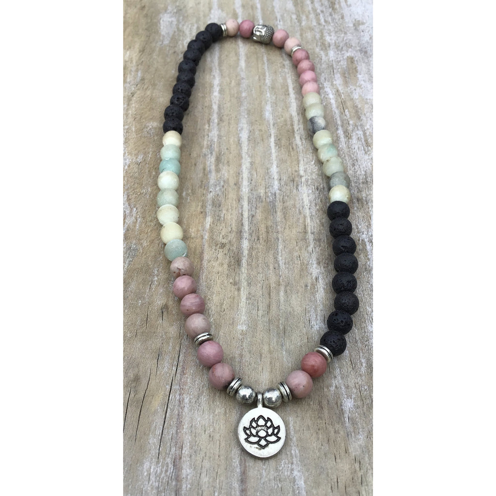 Rhodonite/Amazonite/ Lava stone 8mm necklace/bracelet - OCTOPUS Bohemian Shop 