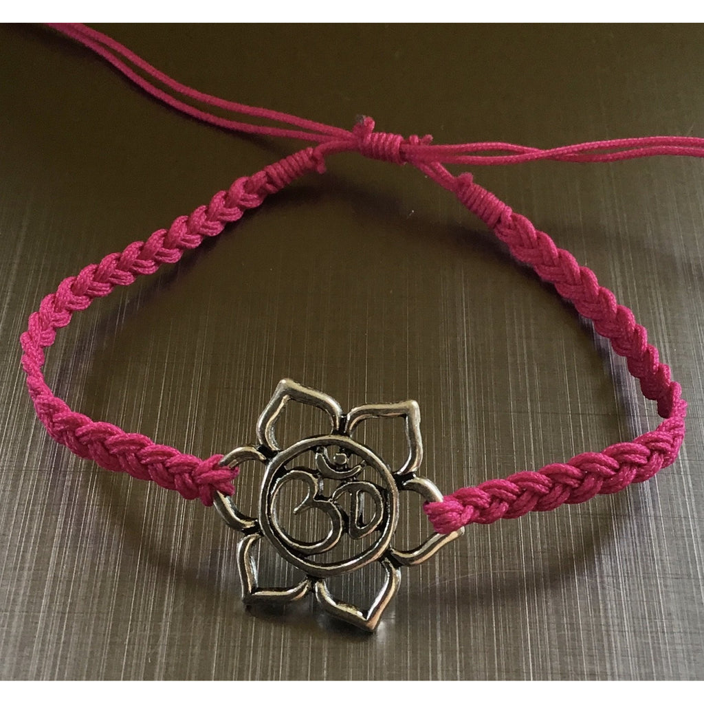 Bracelet Om Lotus (9 different colours) - OCTOPUS Bohemian Shop 
