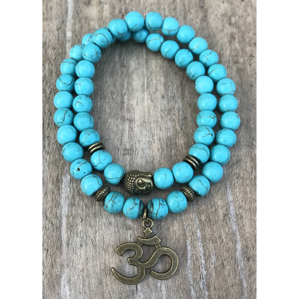Turquoise 8mm necklace/bracelet - OCTOPUS Bohemian Shop 