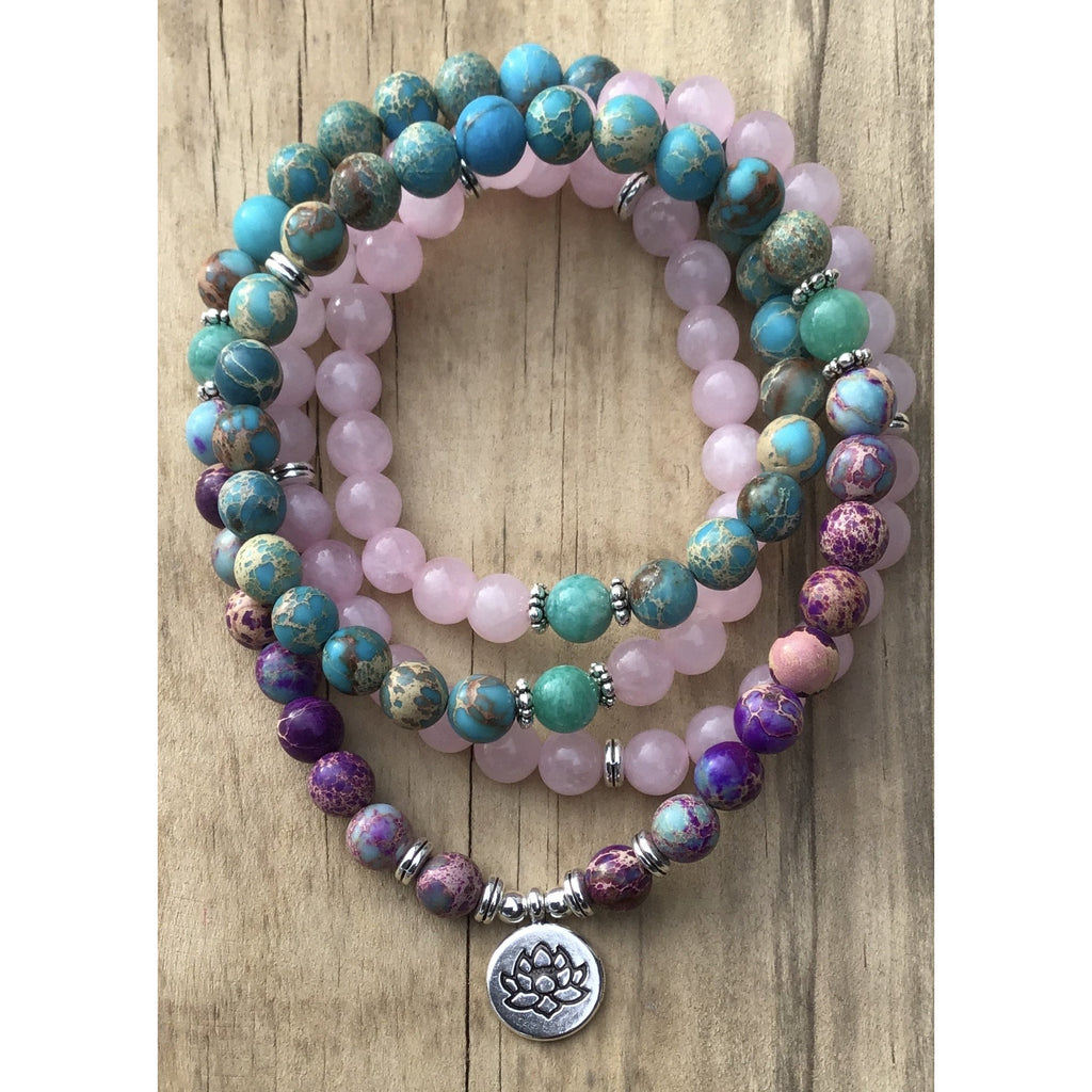 Necklace Mala 108 beads Lotus - OCTOPUS Bohemian Shop 