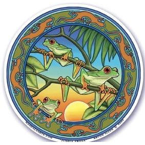 Jungle Frogs , window stickers S-5 - OCTOPUS Bohemian Shop 