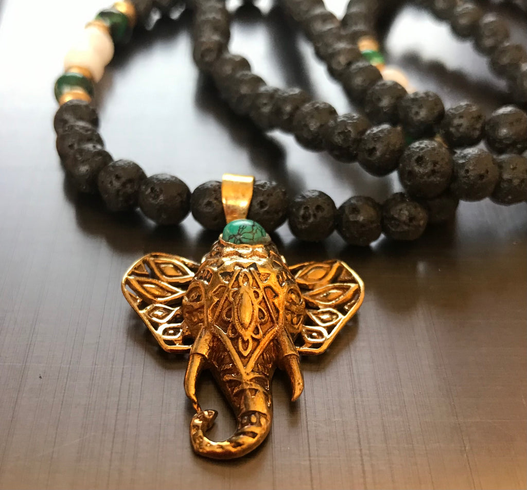 Buy Necklace elephant Mala 108 beads - New Zealand OCTOPUS Bohemian Shop 