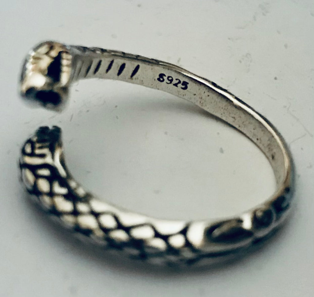 Snake ring adjustable Stirling Silver 925 - OCTOPUS Bohemian Shop 