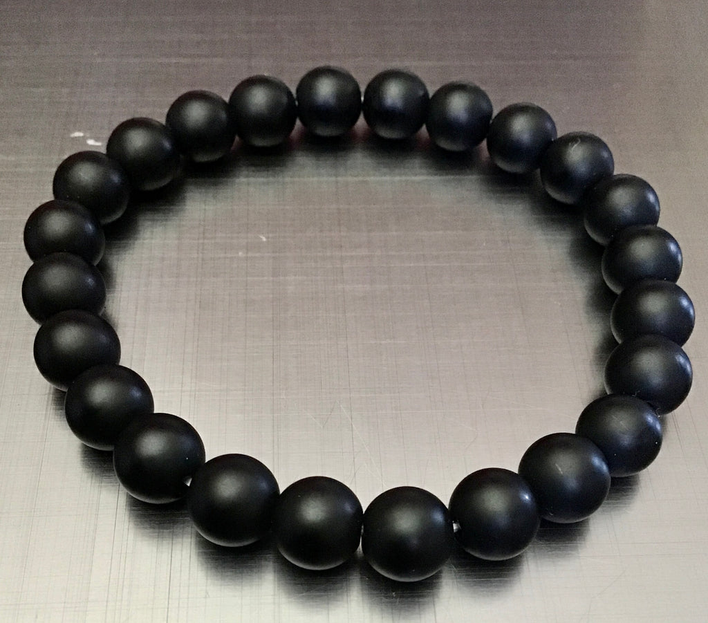 Buy Bracelet matt black onyx - New Zealand OCTOPUS Bohemian Shop 