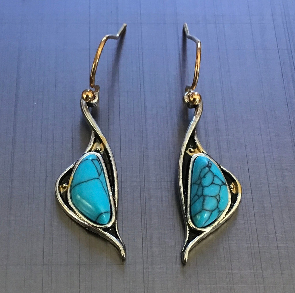 Earrings vintage turquoise - OCTOPUS Bohemian Shop 