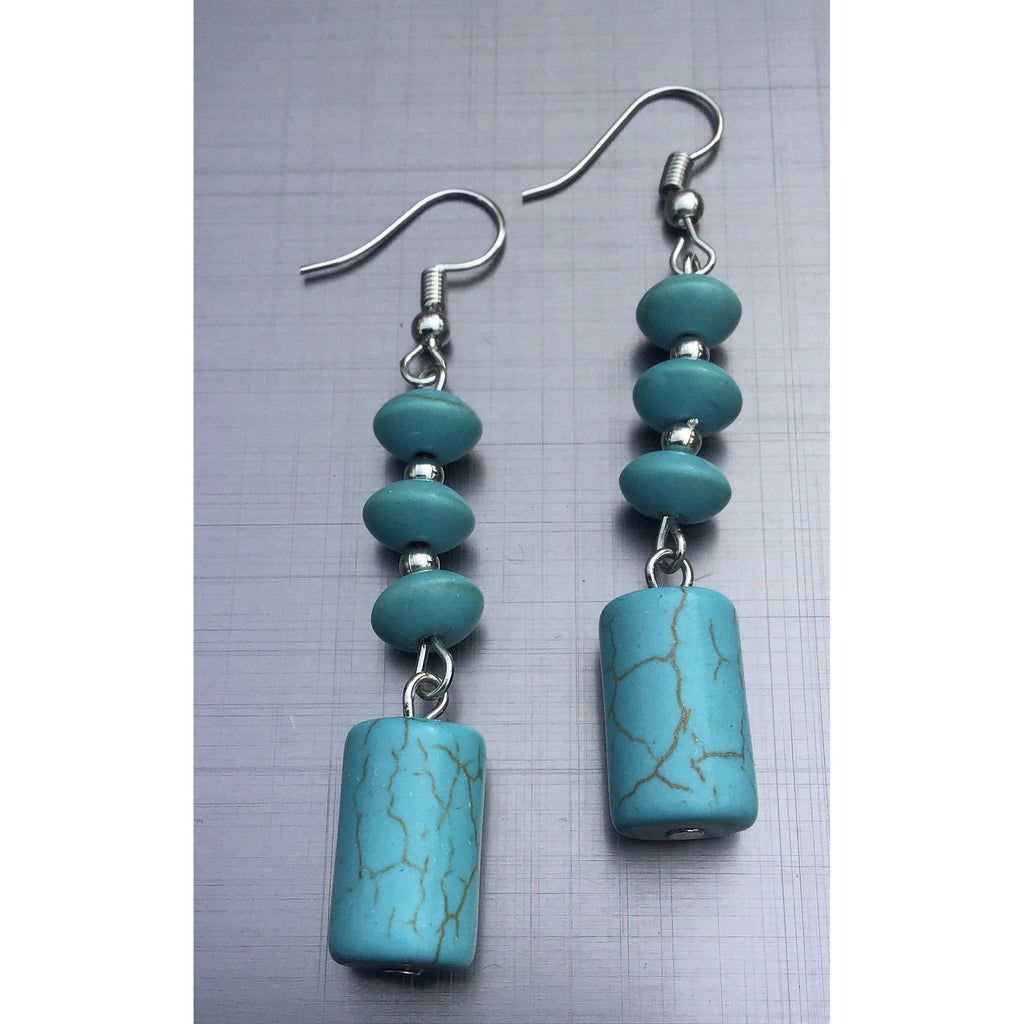Earrings turquoise stone - OCTOPUS Bohemian Shop 