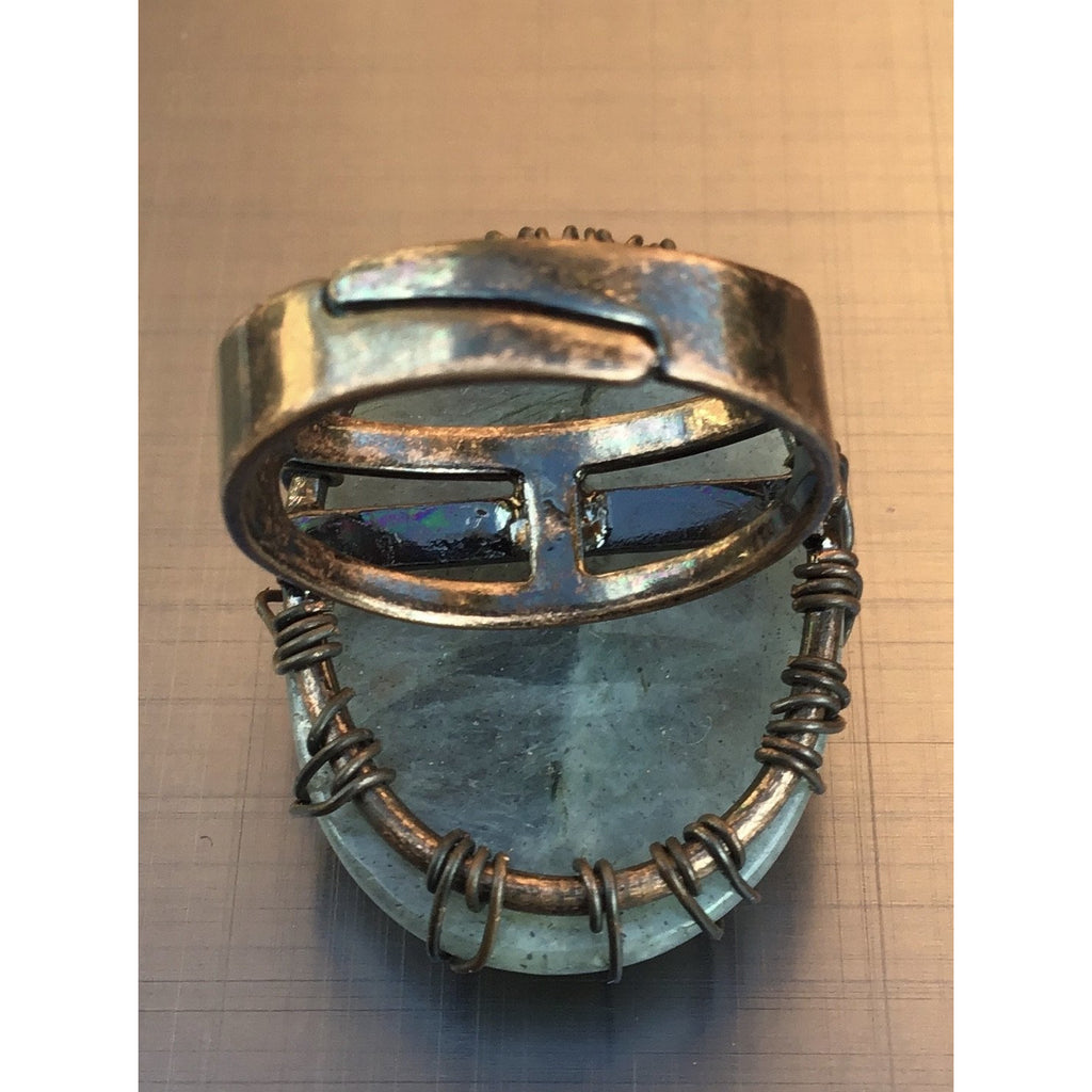 Ring, Labradorite, copper tree of life - OCTOPUS Bohemian Shop 