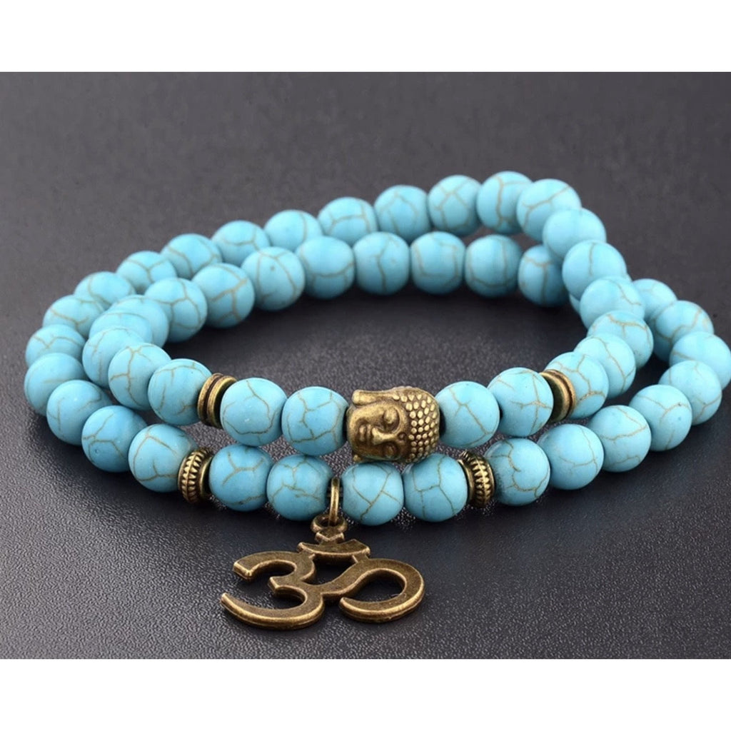 Turquoise 8mm necklace/bracelet - OCTOPUS Bohemian Shop 