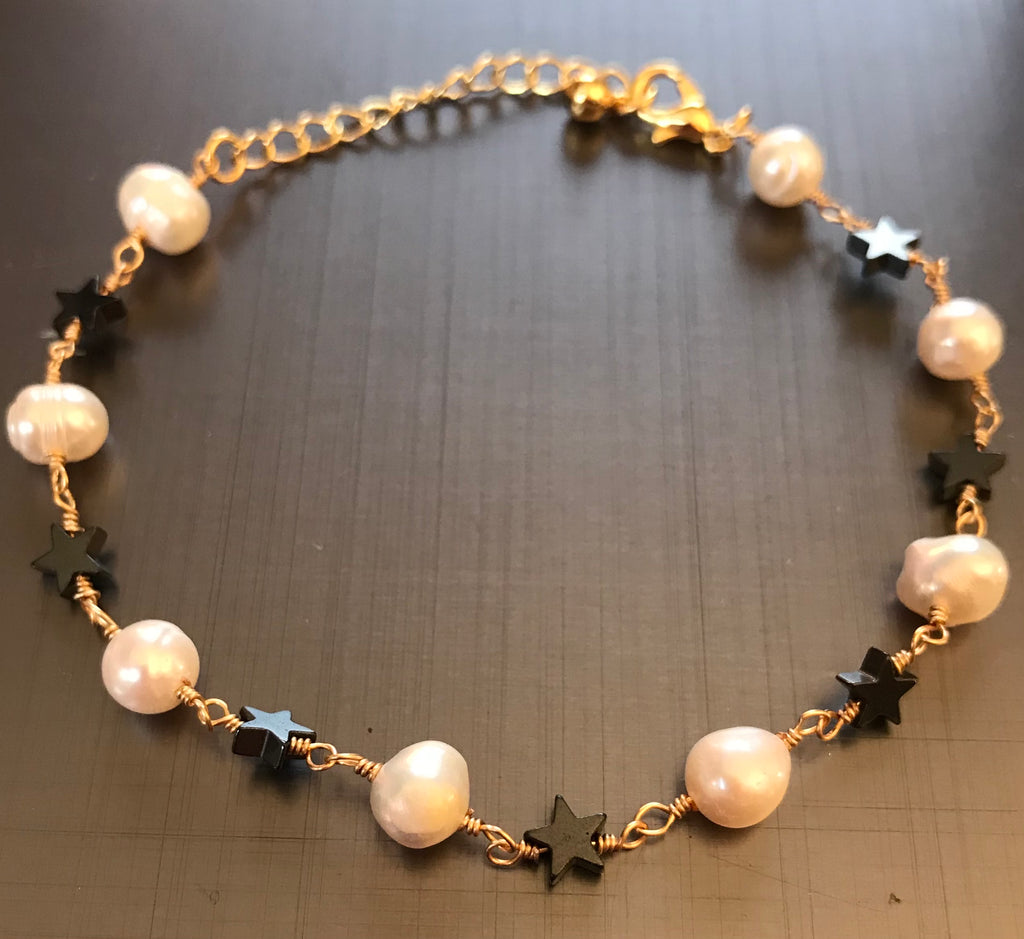 Buy Bracelet pearl and stars - New Zealand OCTOPUS Bohemian Shop 